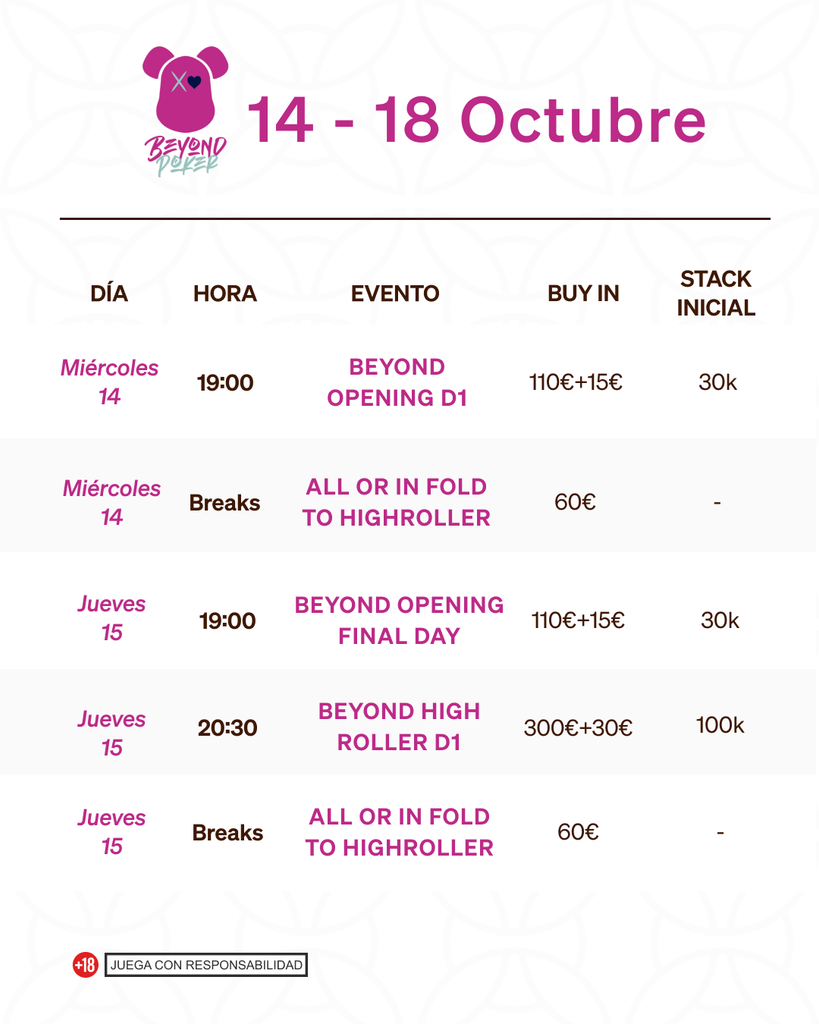 beyond poker octubre